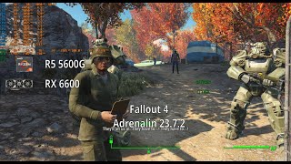 RX 6600  Ryzen 5 5600G Benchmark FPS Fallout 4 [upl. by Ecneitap]