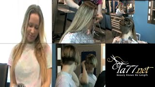 Madelaine Trailer Long Blonde Hair to Undercut Bob [upl. by Val110]