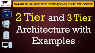 L5 2 Tier and 3 Tier Architecture with Examples  Database Management System Lectures in Hindi [upl. by Daitzman]