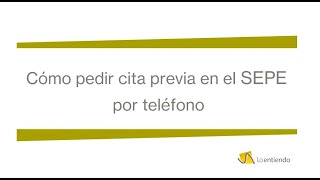 Como pedir cita previa en el SEPE por TELÉFONO [upl. by Anoval]