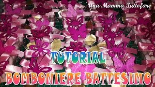 TUTORIAL BOMBONIERE BATTESIMO FAI DA TE [upl. by Anitteb]