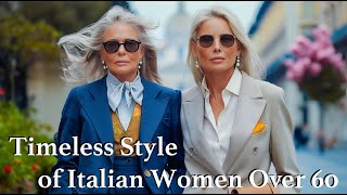 Elegant Italian Fashion Icons Style Secrets of Women Over 60 Unveiled Ai [upl. by Tijnar]