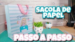 PASSO A PASSO SACOLA DE PAPEL PERSONALIZADA PARA ENTREGAR SEUS PEDIDOS DOBRAVEL [upl. by Aiyot198]