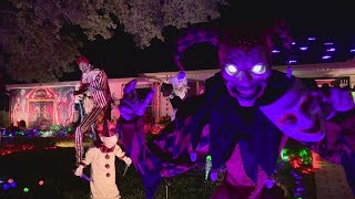 Windcrest homeowners unveil Halloween display inspired by 1988 film Killer Klowns from Outer Space [upl. by Lyons]