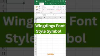 Wingdings Font Style Symbol in Excel [upl. by Traver]