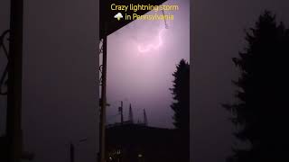 Storm in Pennsylvania pa lightning storm beautiful scary weather warning pennsylvania [upl. by Ahseinad512]