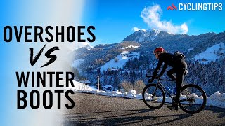 Winter cycling overshoes Vs Dedicated winter shoes whats best for you [upl. by Naimerej233]