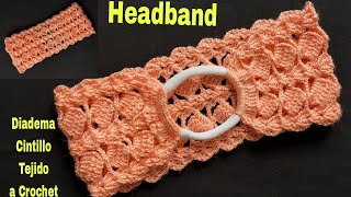 CINTILLODIADEMA TEJIDA a CROCHET TUTORIAL PASO A PASOTURBANTE a GANCHILLOHAIRBANDHEADBANDCrochê [upl. by Korenblat546]