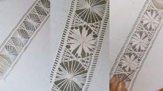 How To Do Embroidery Leaves Hardanger Embroidery For Beginners Tarkashi Jants Neck Kurta [upl. by Niac33]