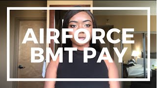 How much money I made at Air Force Basic Training  Air Force BMT Pay  E1 with no dependents [upl. by Ariamo]