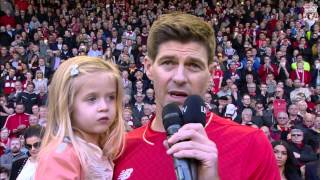 Steven Gerrard says goodbye to Anfield [upl. by Atinniuq]