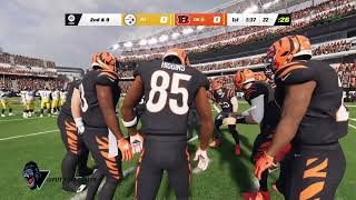 simulação realista  Bengals vs Steelers  Gameplay Madden 23 [upl. by Sela]