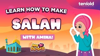 How to Pray Salah with Amina  My First Prayer for kids [upl. by Nigrom]