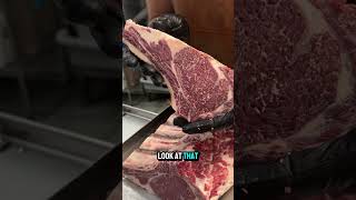 Watch This Perfect Cut DryAged Rib Steaks at Silver Fox Butcher 🥩✨ [upl. by Shuma]