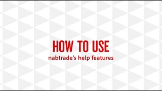 How to use nabtrades help features [upl. by Alekehs]