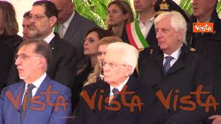 Mattarella rende omaggio alle Fosse Ardeatine con le alte cariche dello Stato [upl. by Yroggerg300]