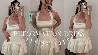 Reformation Babette Dress Fit or Foe [upl. by Esinek344]