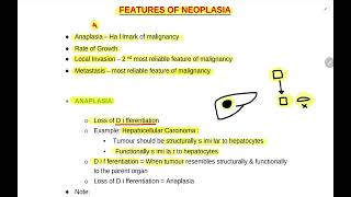 FEATURES OF NEOPLASIA  Anaplasia  Rate of Growth  Local Invasion  Metastasis  General Pathology [upl. by Trask896]