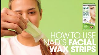 How to use Nads Facial Wax Strips  Step by step tutorial for facial hair removal  Upper lip hair [upl. by Henricks88]