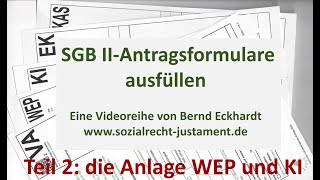 SGB II Antragsformulare WEP und KI [upl. by Persse]