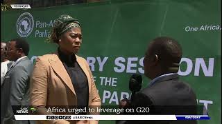 Pan African Parliament  Africa urged to leverage on G20 Thandi Moraka [upl. by Ahsima]