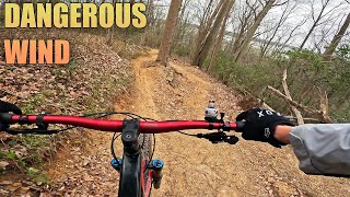 50 MPH Wind Gusts MTB Ride NJ [upl. by Haraz]