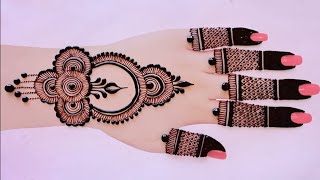 Beautiful stylish Fronthand Mehndi Design Easy Tikki mehndi Design 2024 Beginners Mehndi Design [upl. by Ibot]