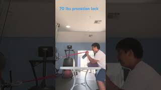 70 lbs pronation lock armwrestling [upl. by Nilrev391]