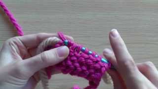 Knooking crossed purl stitch [upl. by Asiram681]