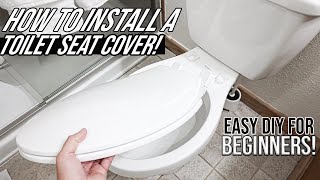 DIY How To Install amp Replace A Toilet Seat Lid amp Cover For Beginners [upl. by Haimes813]