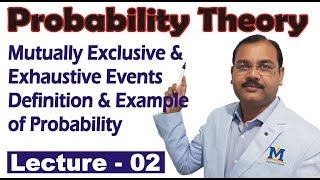 Probability Theory Mutually Exclusive and Exhaustive Events Definition of Probability in Hindi [upl. by Enilra]