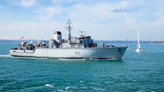 HMS Brockelsby returns to Portsmouth [upl. by Philippine]