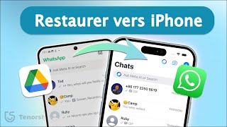 Restaurer sauvegarde WhatsApp de Google Drive sur iPhone en 2024  Gratuit avec ou sans Android [upl. by Cia345]