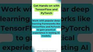 Get Handson with TensorFlow and PyTorch softwaretesting aiintesting [upl. by Soll]