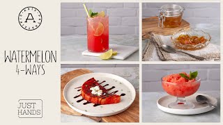 4 Recipes with Watermelon  Akis Petretzikis [upl. by Yednarb]