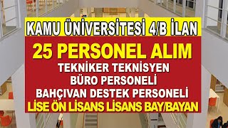 SAĞLIK BİLİMLERİ ÜNİVERSİTESİ 25 SÖZLEŞMELİ PERSONEL ALIMI [upl. by Peedsaj]