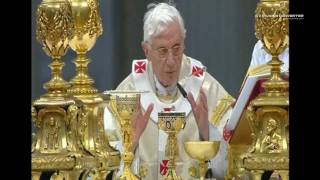 Pope Benedict XVI 2012 celebrates a mass in St Peters Basilica at the Vatican [upl. by Alael]