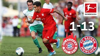 Coutinhos first Goal for Bayern  FC Bayern München 131 Vilshofen  Highlights [upl. by Dnomra]