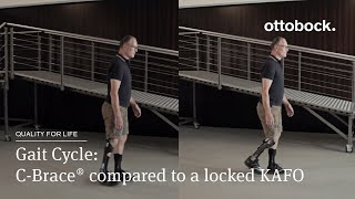 Gait Cycle CBrace® compared to a locked KAFO  Ottobock [upl. by Yvonner]