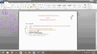 QA online Training videos Day 1 QA Manual testing training videos  Software testing videos [upl. by Airamasor]