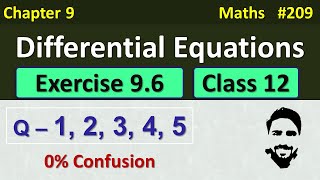 Exercise 96 Class 12 Q1Q2Q3Q4Q5  Differential Equations Class 12  Class 12 Maths Chapter 9 [upl. by Atikahc979]