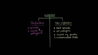 Infectious and noninfectious diseases  Human Health and Disease  Biology  Khan Academy [upl. by Sremmus]