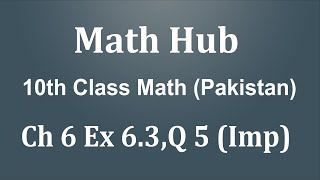 Math Class 10th Ch 6Ex 63Q5 Vimp [upl. by Siobhan88]