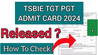 TSBIE Hall Ticket 2024  How To Check TSBIE Hall Ticket 2024 [upl. by Benni]