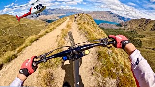 INSANE HELI BIKING DOWN A FULL MOUNTAIN RIDGE LINE [upl. by Naihtniroc]