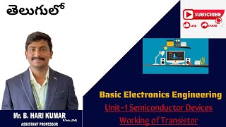 Working of transistor basicelectronic semiconductor [upl. by Virg]