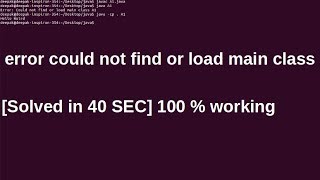 solved 40 sec Error Could not find or load main class in java [upl. by Kelby760]