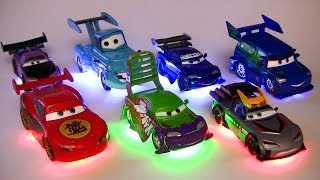 Light Up Deluxe DieCast Set Tuners DJ WIngo Lightning McQueen Mater Disney Pixar Cars Toons Toys [upl. by Nile]