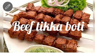 BBQ seekh botiBeef tikka Boti recipeBeef BBQ resturant stylechicken tikka recipe by maryam [upl. by Ekusoyr648]