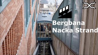 Bergbana Nacka Strand  Funicular  Stockholm  Sweden  2022 [upl. by Cohberg]